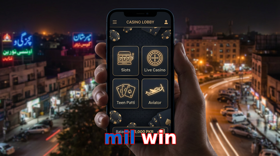 Main screen of Mil Win app page for PK players