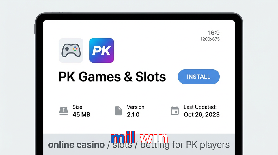 Game list for Mil Win gameapk section