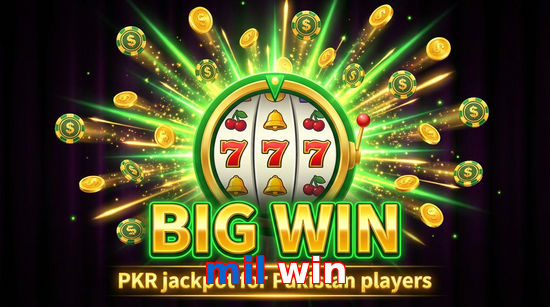 Big win animation on Mil Win slot game